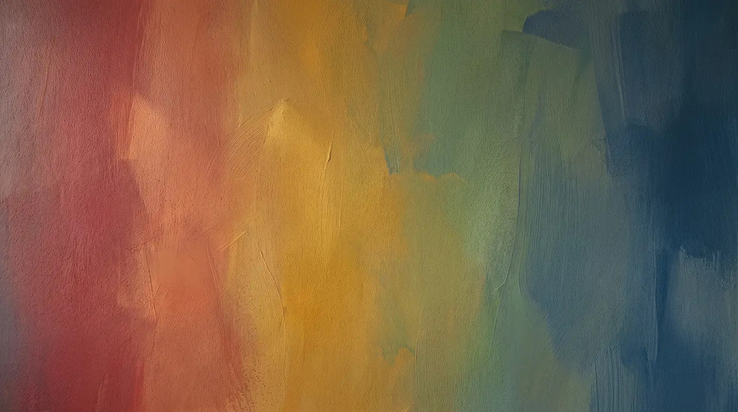 Wandoberfläche in den Regenbogenfarben des Burczyk-Logos